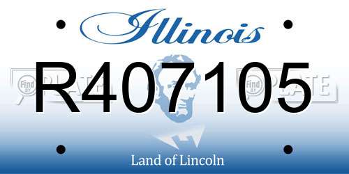 R407105 Illinois License Plate