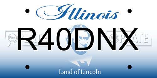 R40DNX Illinois License Plate