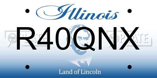 R40QNX Illinois License Plate