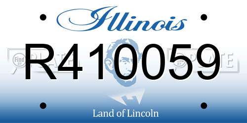 R410059 Illinois License Plate