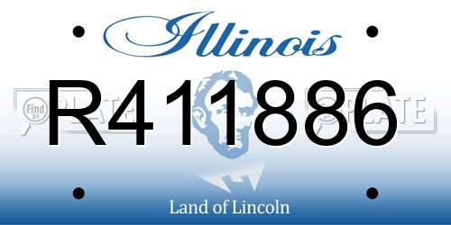 R411886 Illinois License Plate