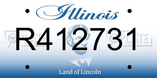 R412731 Illinois License Plate