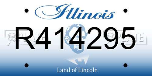 R414295 Illinois License Plate