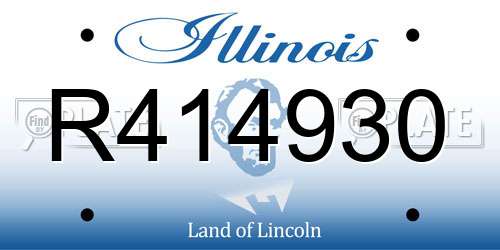 R414930 Illinois License Plate