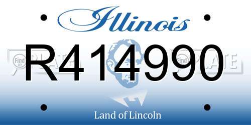 R414990 Illinois License Plate