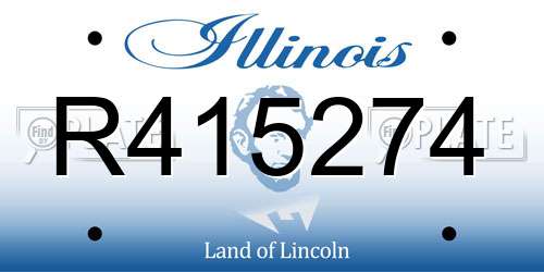 R415274 Illinois License Plate