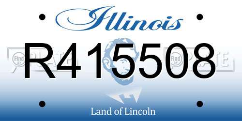 R415508 Illinois License Plate