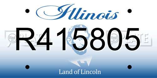 R415805 Illinois License Plate
