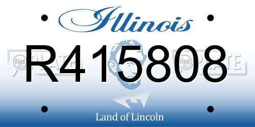 R415808 Illinois License Plate