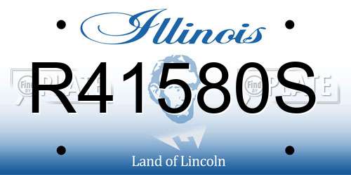 R41580S Illinois License Plate