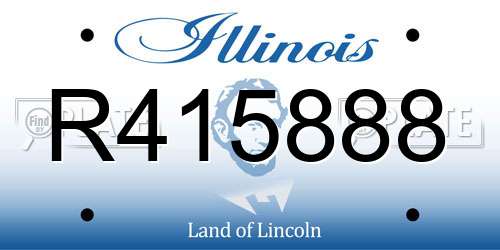 R415888 Illinois License Plate