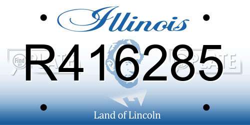 R416285 Illinois License Plate
