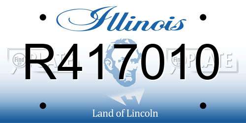 R417010 Illinois License Plate