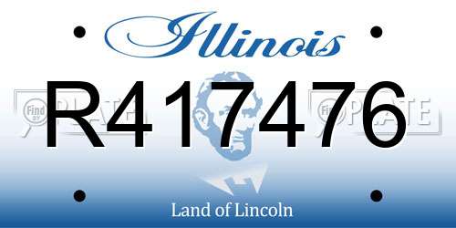 R417476 Illinois License Plate