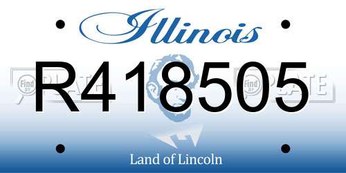R418505 Illinois License Plate