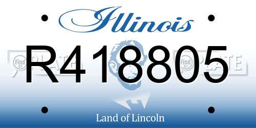R418805 Illinois License Plate