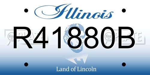 R41880B Illinois License Plate