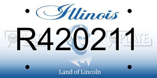 R420211 Illinois License Plate