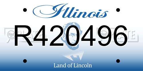 R420496 Illinois License Plate