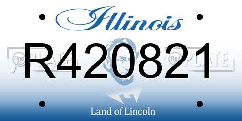 R420821 Illinois License Plate