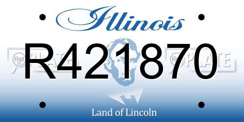 R421870 Illinois License Plate