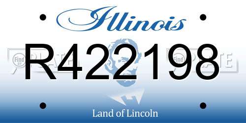 R422198 Illinois License Plate