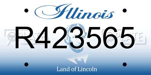 R423565 Illinois License Plate