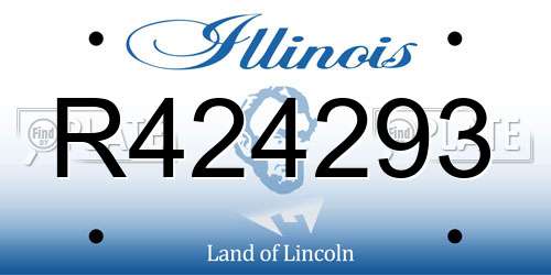 R424293 Illinois License Plate