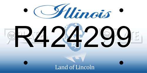 R424299 Illinois License Plate