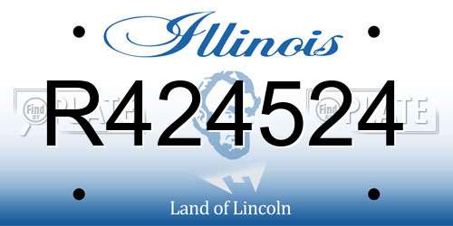 R424524 Illinois License Plate