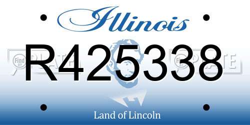 R425338 Illinois License Plate