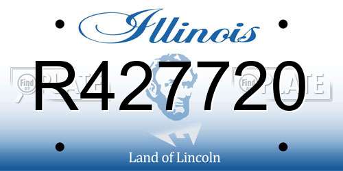 R427720 Illinois License Plate