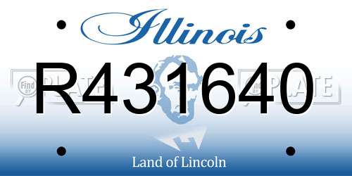 R431640 Illinois License Plate