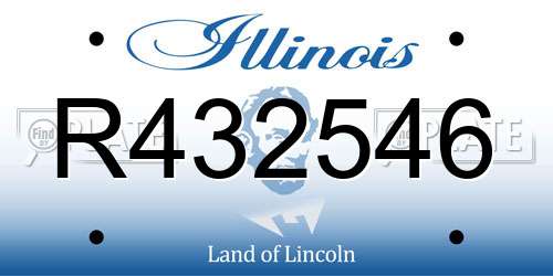 R432546 Illinois License Plate