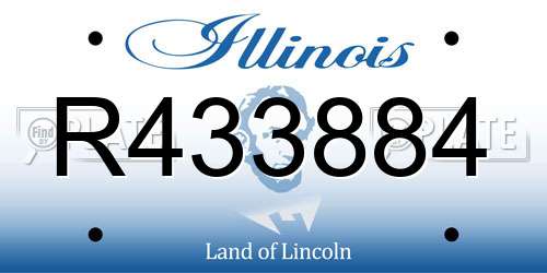 R433884 Illinois License Plate