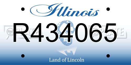 R434065 Illinois License Plate