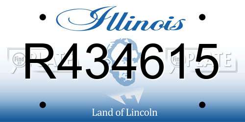 R434615 Illinois License Plate