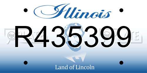 R435399 Illinois License Plate