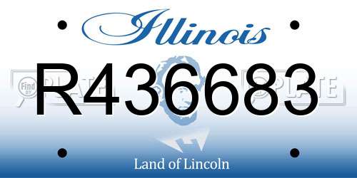 R436683 Illinois License Plate