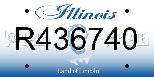 R436740 Illinois License Plate