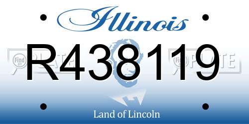 R438119 Illinois License Plate