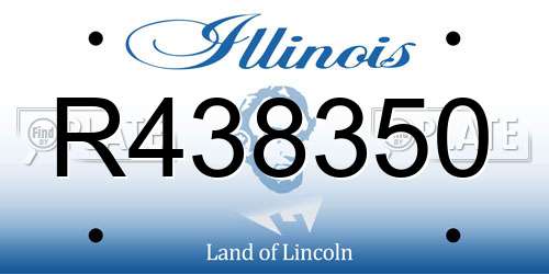 R438350 Illinois License Plate