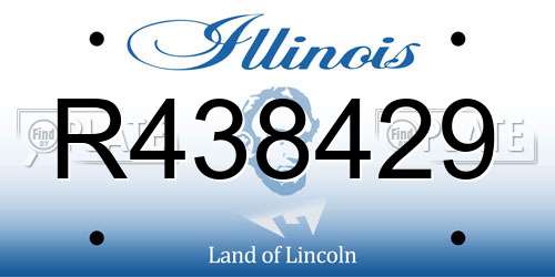 R438429 Illinois License Plate