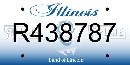 R438787 Illinois License Plate