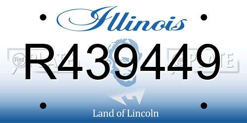 R439449 Illinois License Plate