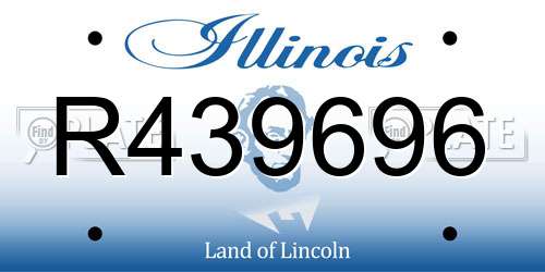 R439696 Illinois License Plate