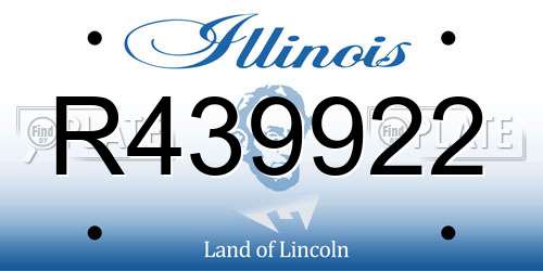 R439922 Illinois License Plate