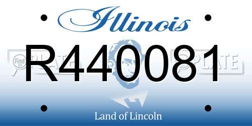 R440081 Illinois License Plate