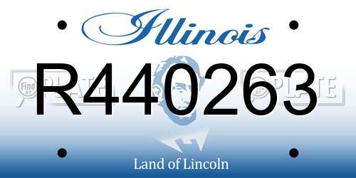 R440263 Illinois License Plate