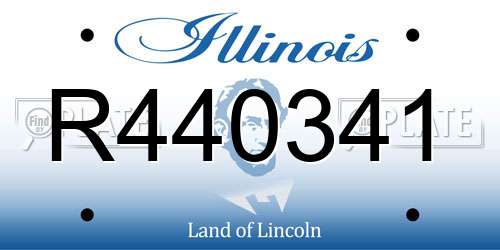 R440341 Illinois License Plate